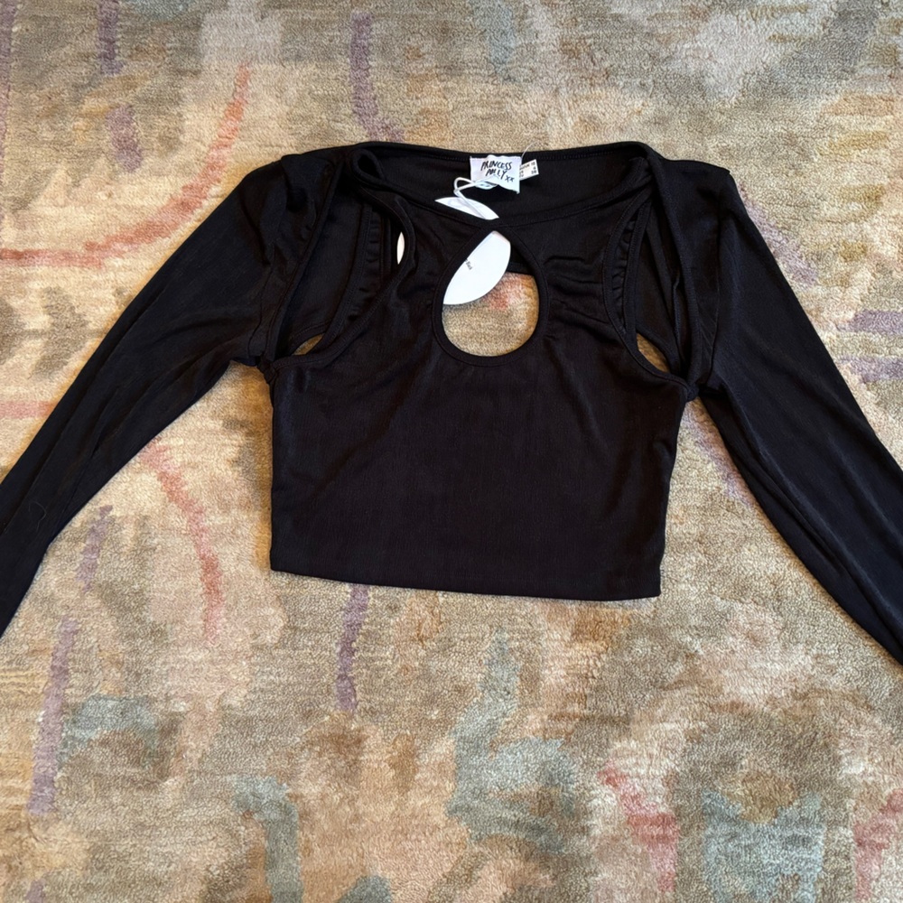 Black cut out top